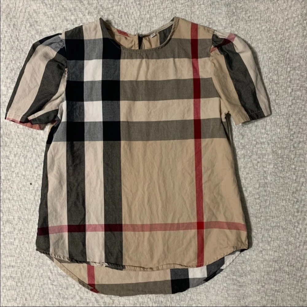 Preppy plaid blouse